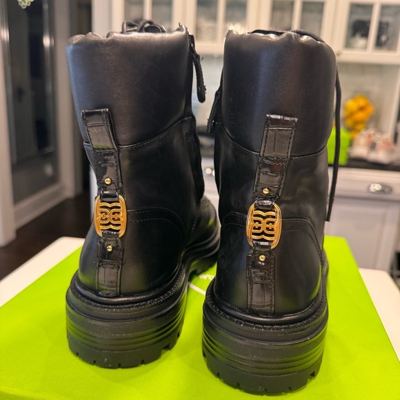 Sam Edelman Women's Black Aleia Round Toe Lace Up Combat Boots Size 9M NIB - Picture 4 of 13